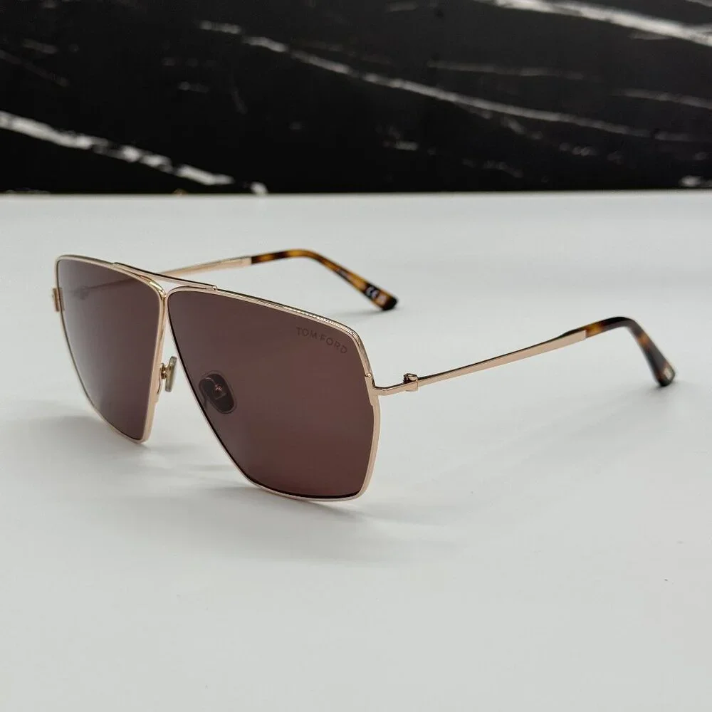 NEW TOM FORD STELLA TF1185 28E GOLD UNISEX SUNGLASSES FT1185 28E